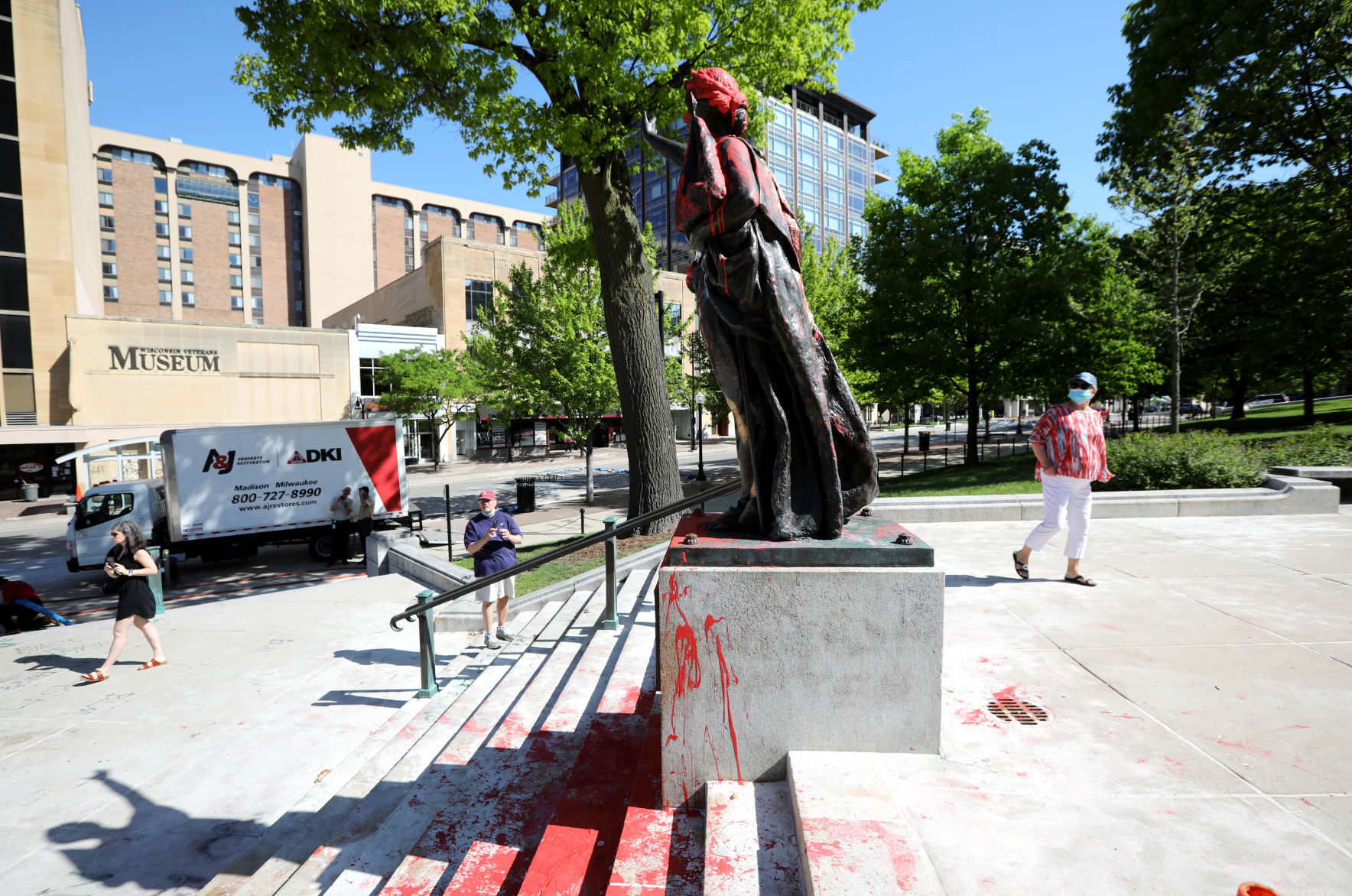 Clean-up of property damage in downtown Madison